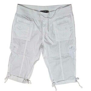Jazzie London White Cargo Capri Pants Women's Size Large Y2K Vintage
